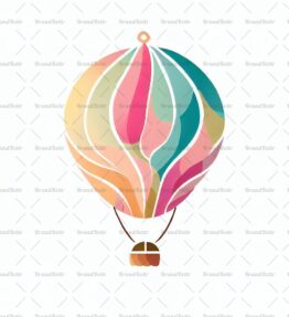 Verspielter Heißluftballon